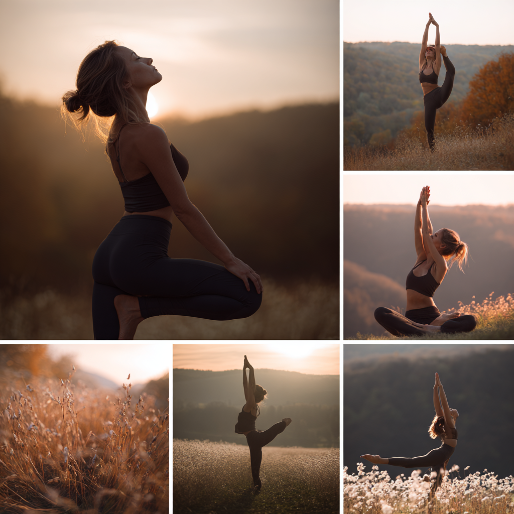 Calm yoga environment with natural light